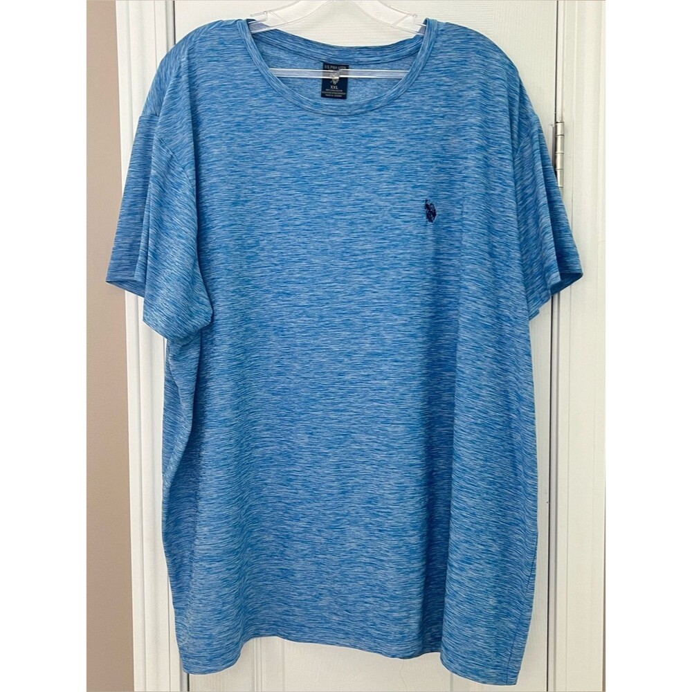 US Polo ASSN Men’s Blue Heather Crew Neck Tee Size XXL